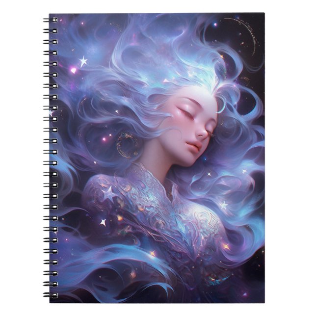 Cuaderno Anime Chica Hecho De Estrellas (Frente)