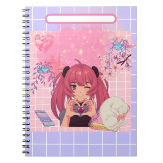 Cuaderno Anime chica muestra amor