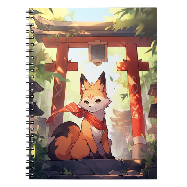 Cuaderno Anime Kitsune Cute Fox Fantasy Art (Frente)