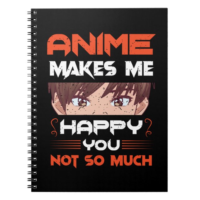 Cuaderno Anime Me Hace Feliz No Tanto (Frente)