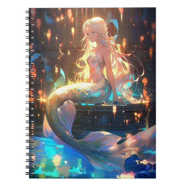 Cuaderno Anime Mermaid Chica Fantasy Art (Frente)
