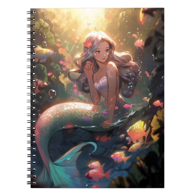 Cuaderno Anime Mermaid Chica Fantasy Art (Frente)