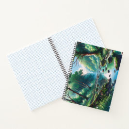 Cuaderno Anime Waldlandschafts Grafik