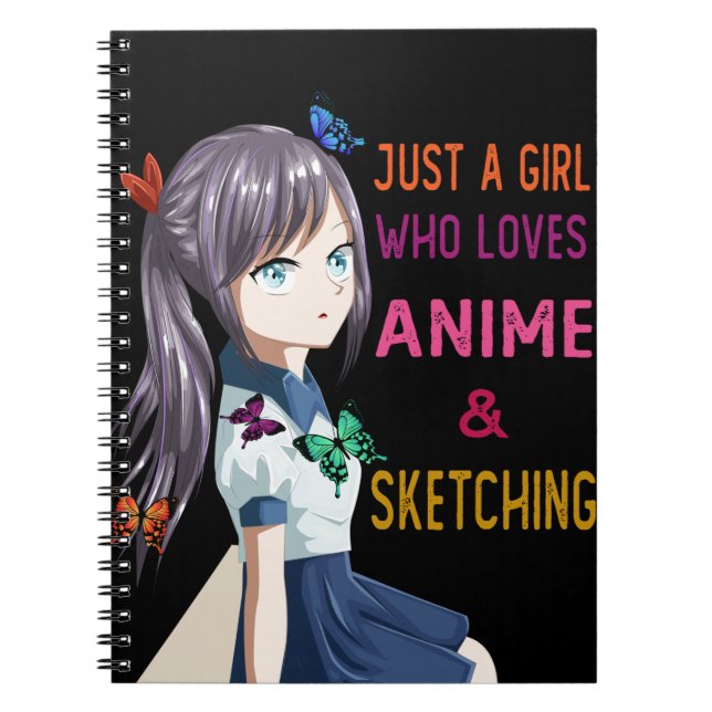 Cuaderno Anime Y Esbozo, Sólo Un Chica Que Ama A Anime (Frente)