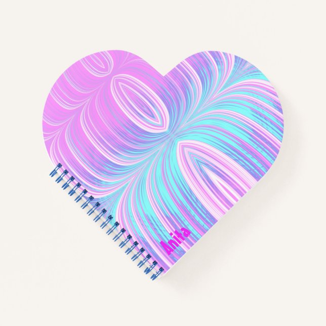 Cuaderno ANITA ~ Pastel rosa y agua ~ (Anverso)