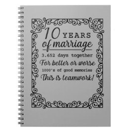 Cuaderno Aniversario Boda de 10 años