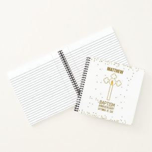 Cuaderno Aniversario de la Cruz del Oro del Bautismo Person
