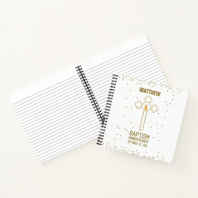 Cuaderno Aniversario de la Cruz del Oro del Bautismo Person (Interior)