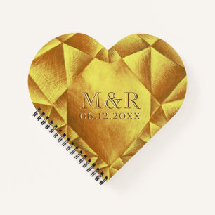 Cuaderno Aniversario del Boda del Corazón de la Citrina de