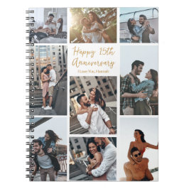 Cuaderno Aniversario romántico de Personalizado de imagen d
