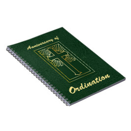 Cuaderno Aniversario sacerdote de cuero natural