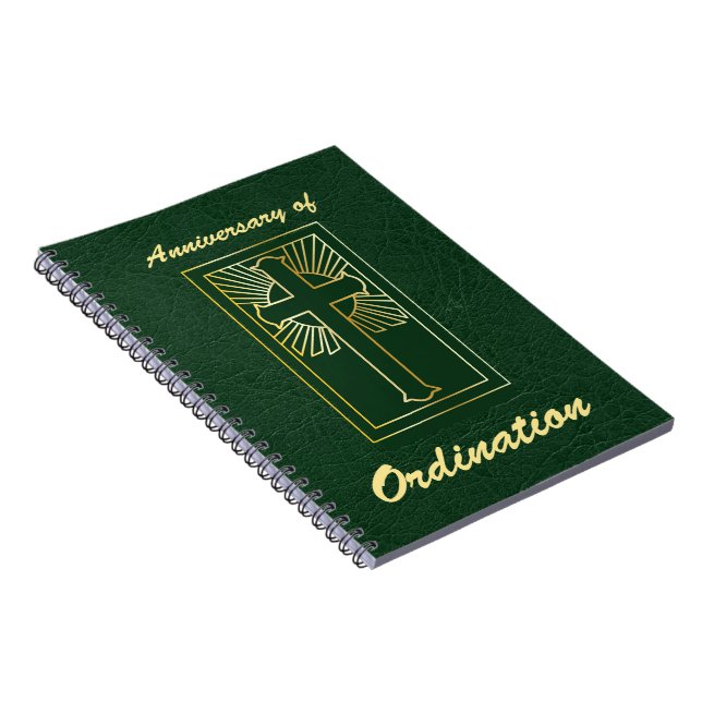 Cuaderno Aniversario sacerdote de cuero natural (Lado Derecho)