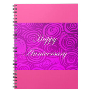 Cuaderno Aniversario Swirls Pink