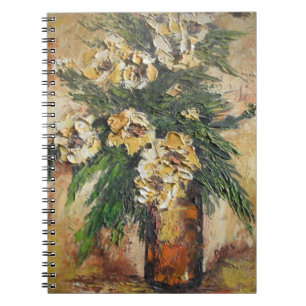 Cuaderno Ann Hayes pintando flores amarillas