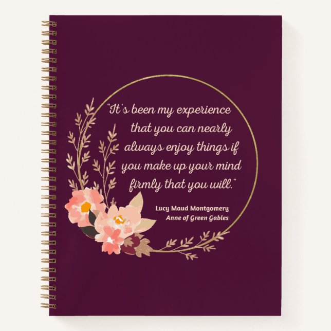 Cuaderno Anne De Green Gables Cita I - Estilo Cuto (Anverso)