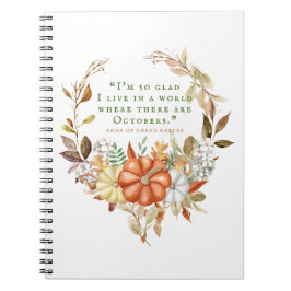 Cuaderno Anne de Green Gables Octubre Cita