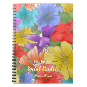 Cuaderno Año Académico Floral