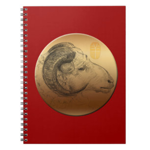 Cuaderno Año de Ram Dorado - Rótulo Astrológico Chino