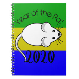 Cuaderno Año del ratón Rat 2020 con texto
