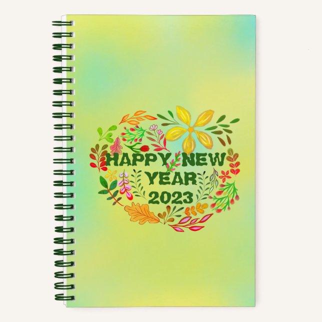 CUADERNO AÑO NUEVO FELIZ PERSONALIZADO 20XX (Anverso)