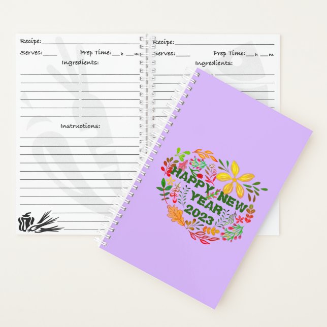 CUADERNO AÑO NUEVO FELIZ PERSONALIZADO 20XX (Interior)