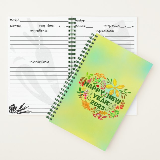 CUADERNO AÑO NUEVO FELIZ PERSONALIZADO 20XX (Interior)