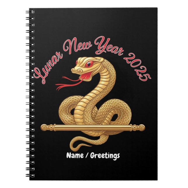 Cuaderno Año Nuevo Lunar 2025 celebrando el año de la serpi (Frente)