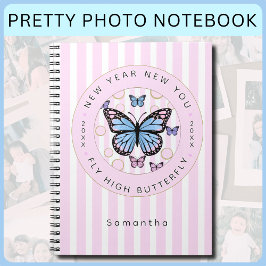 Cuaderno Año Nuevo Nuevo You Mariposa Nombre Personalizado