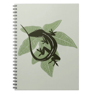 Cuaderno Anole Lizard en hoja - Diseño 3