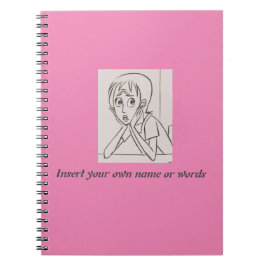 Cuaderno Ansiedad Estrés Mujer diseño personalizado rosa