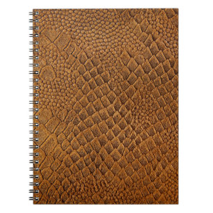 Cuaderno ante con hermoso patrón, serpiente, textura,
