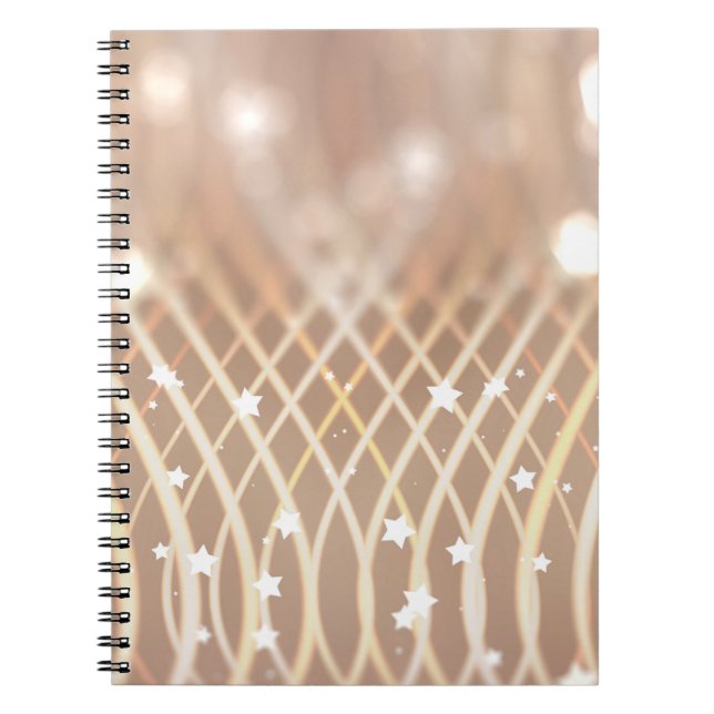 Cuaderno Antecedentes abstractos. fondo marrón con olas (Frente)