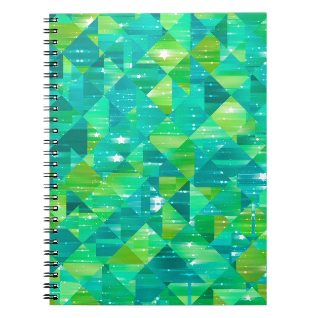 Cuaderno Antecedentes abstractos. mosaico verde (Frente)