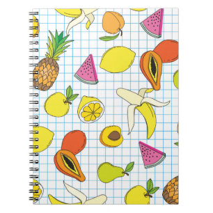 Cuaderno Antecedentes con frutas jugosas. Patata de fruta s