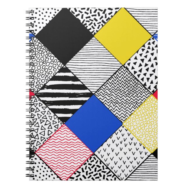 Cuaderno Antecedentes: pájaros, puntos de polka. (Frente)