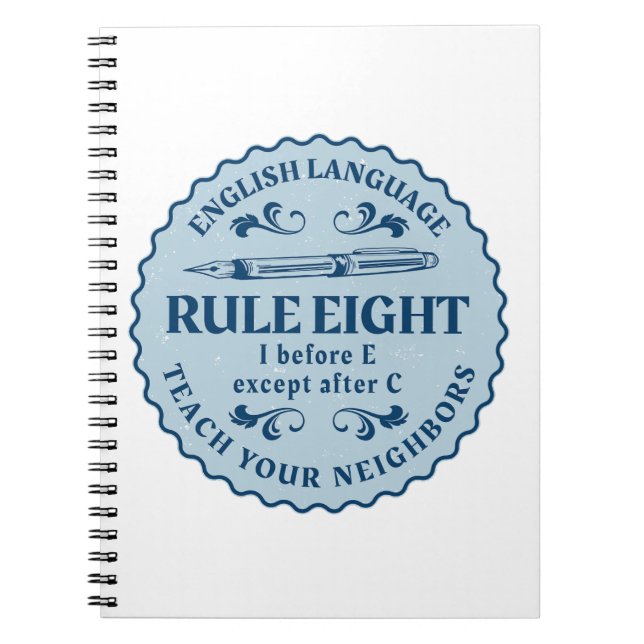 Cuaderno Antes de E excepto después de C Rule Funny (Frente)