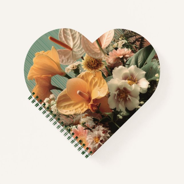 Cuaderno Anthurium and Tropical Floral Arrangement (Anverso)