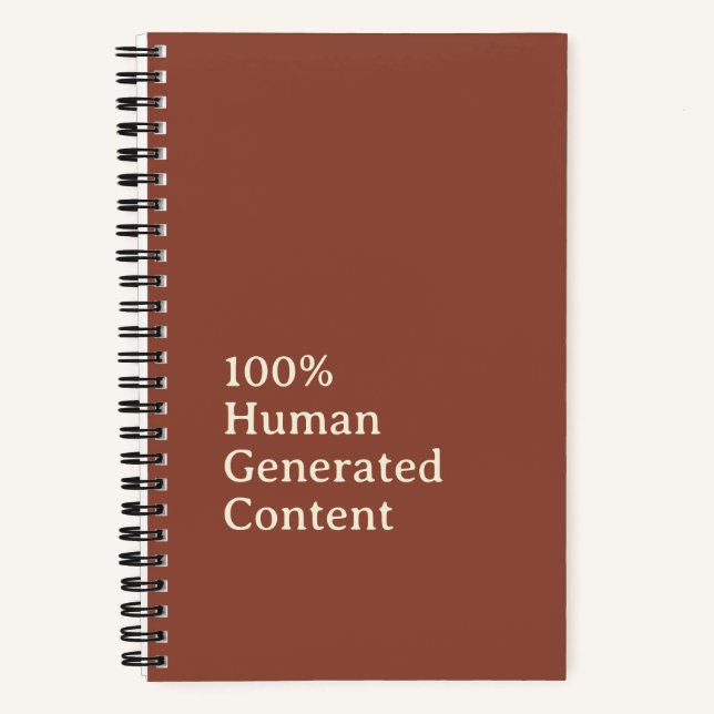 Cuaderno Anti AI de Contenido Generado por Humanos (Anverso)