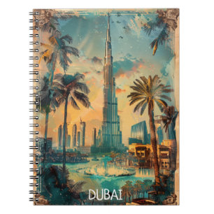 Cuaderno Antigua Dubai Emiratos Árabes Unidos Burj Khalifa