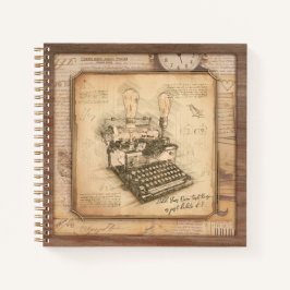 Cuaderno Antigua máquina de escribir. Regalo de autor/escri