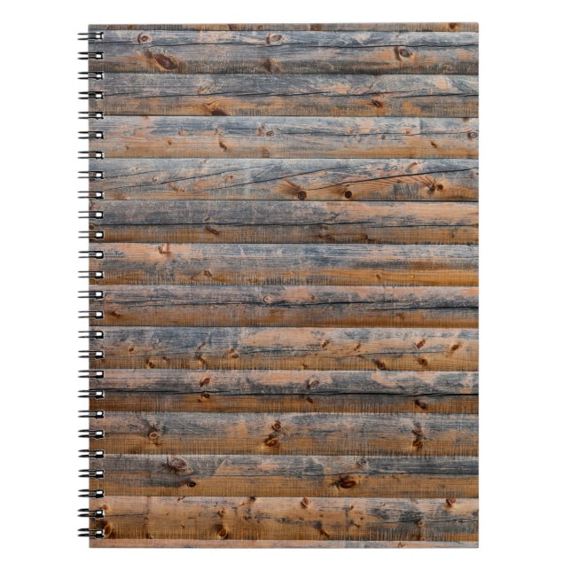 Cuaderno Antigua pared de tablas de madera con grietas. Beb (Frente)