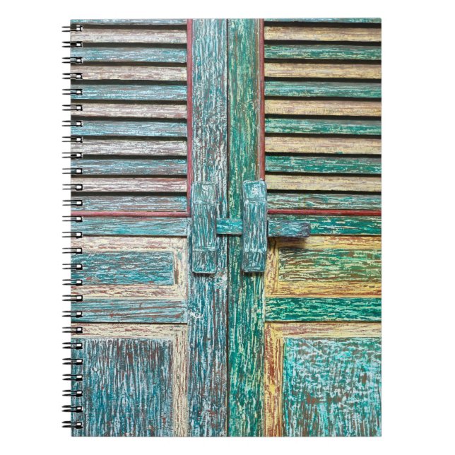 Cuaderno antigua puerta de madera de época (Frente)