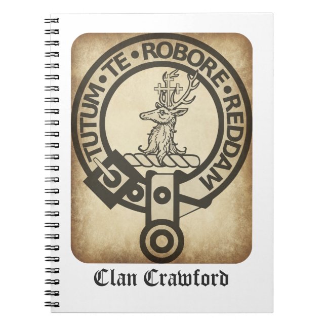 Cuaderno Antigüedad de la placa de Escudo de Crawford (Frente)