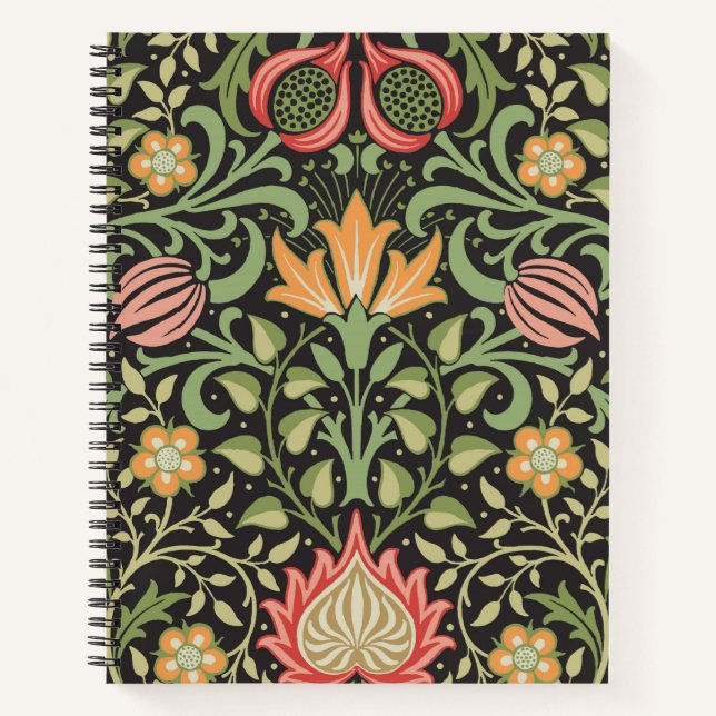 Cuaderno Antigüedad floral persa William Morris (Anverso)
