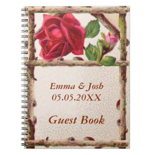 Cuaderno Antigüedad victoriana antigua rosa rústica