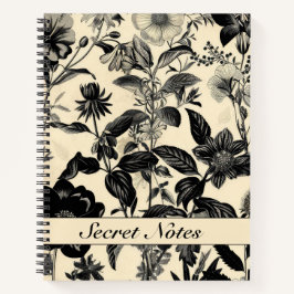 Cuaderno Antiguo botánico blanco negro