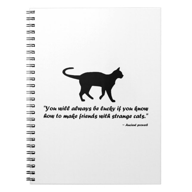 Cuaderno Antiguo Proverbio Gato (Frente)