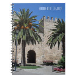 Cuaderno Antiguo pueblo de Alcudia, Mallorca, España, recue