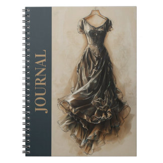 Cuaderno Antiguo vestido negro de moda LBD