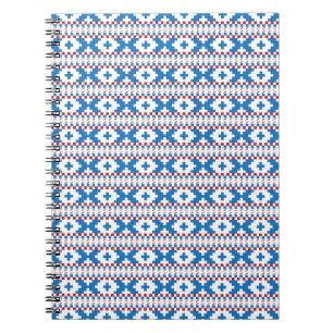 Cuaderno Antiguos signos letones azul, rojo, blanco